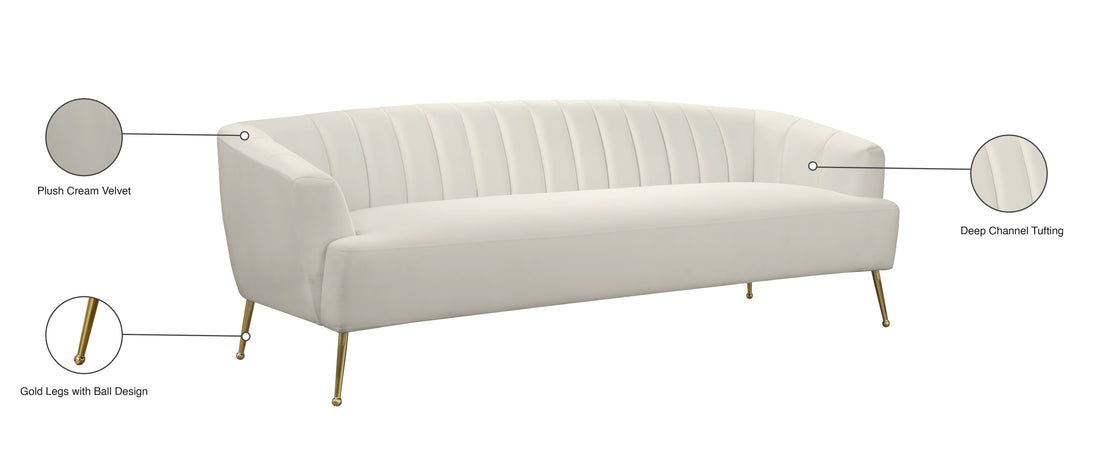 Tori Velvet Sofa - Furniture Depot