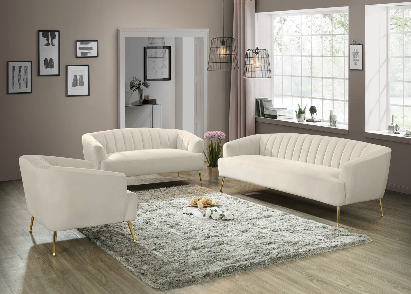 Tori Velvet Sofa - Furniture Depot