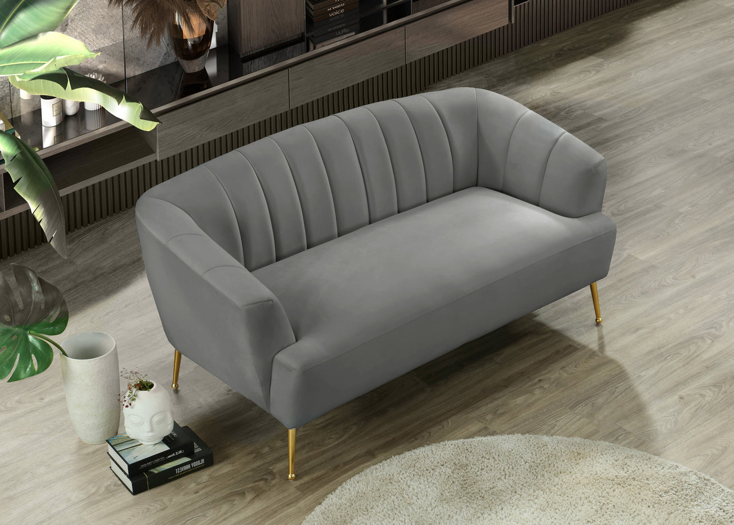 Tori Velvet Loveseat - Furniture Depot