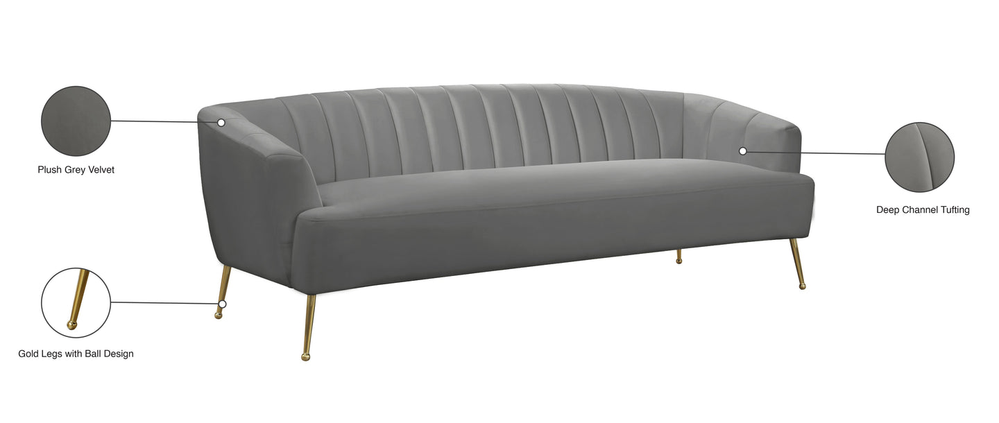 Tori Velvet Sofa - Furniture Depot