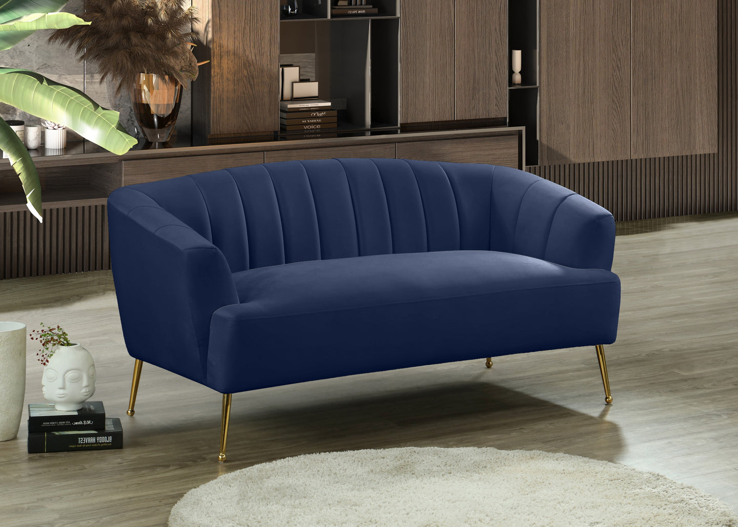 Tori Velvet Loveseat - Furniture Depot