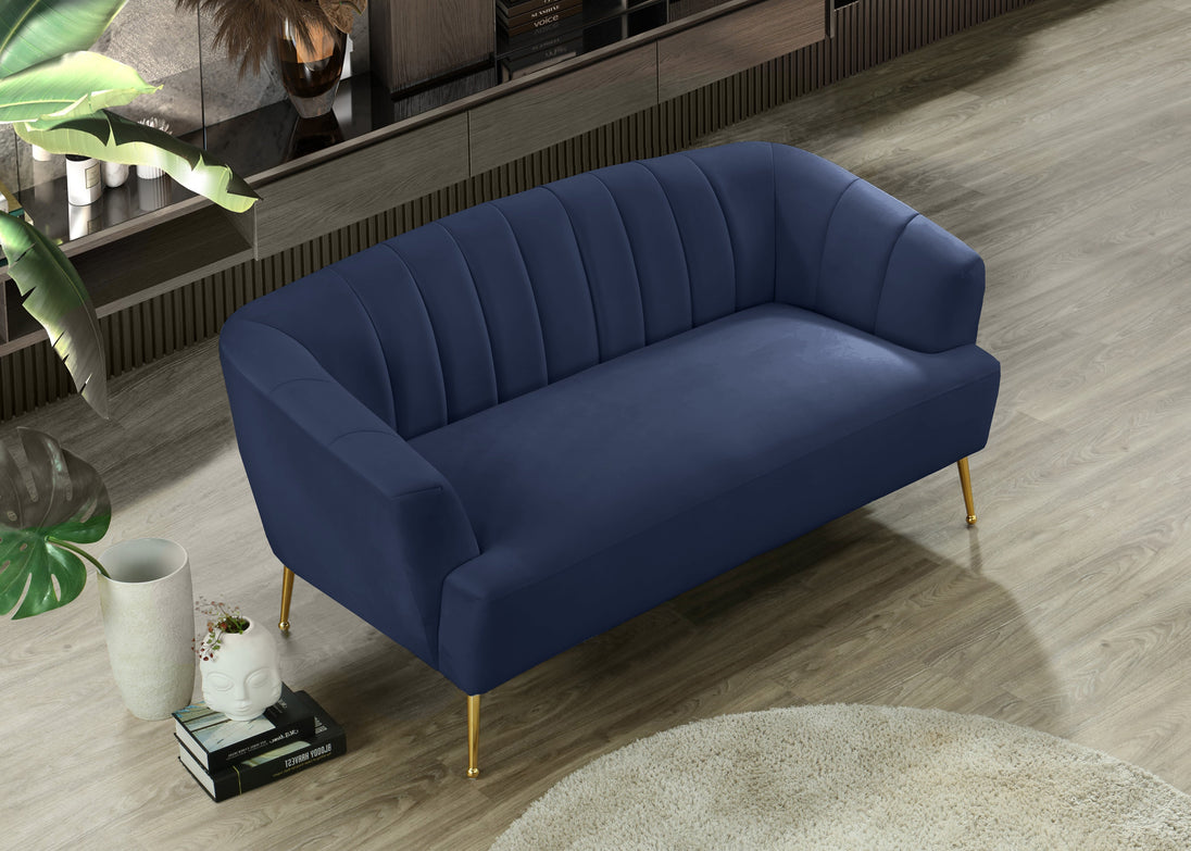 Tori Velvet Loveseat - Furniture Depot