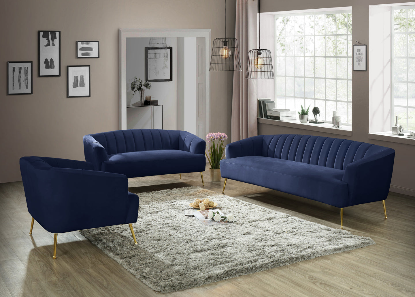 Tori Velvet Sofa - Furniture Depot