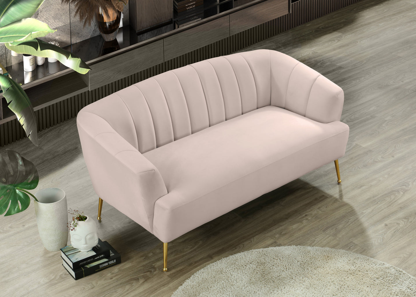 Tori Velvet Loveseat - Furniture Depot