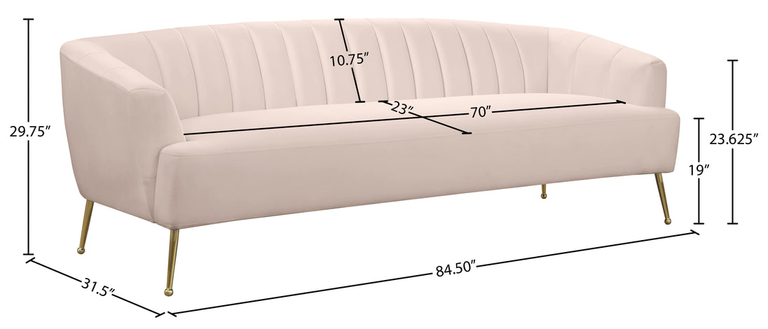 Tori Velvet Sofa - Furniture Depot