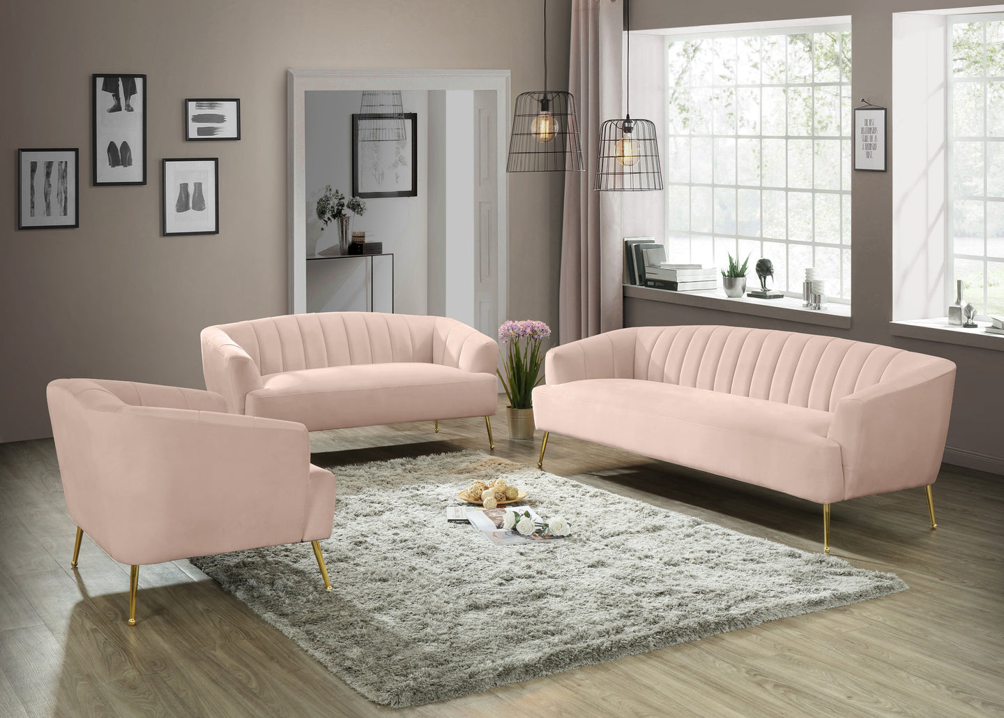 Tori Velvet Sofa - Furniture Depot