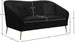 Hermosa Velvet Loveseat - Furniture Depot