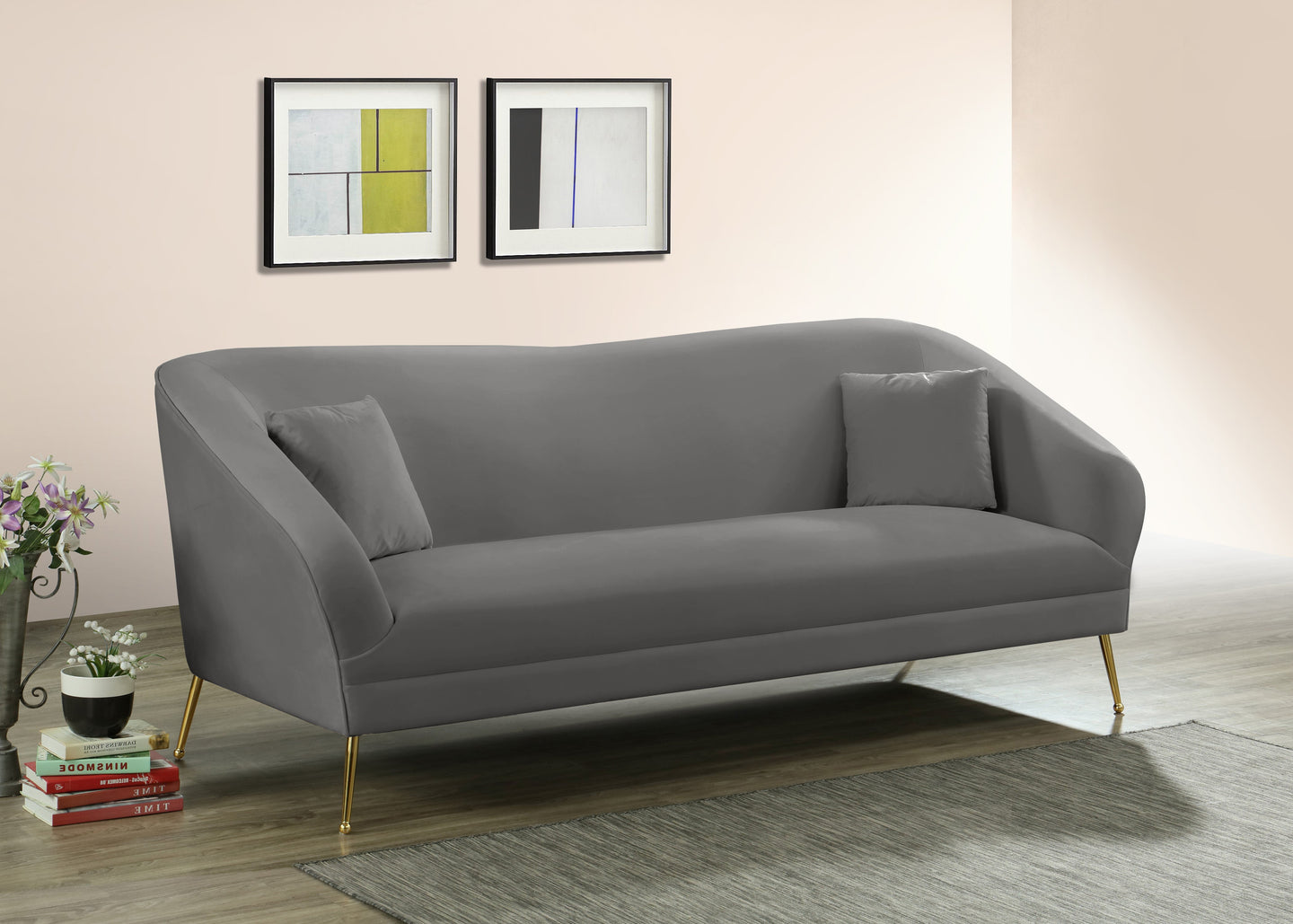 Hermosa Velvet Sofa - Furniture Depot