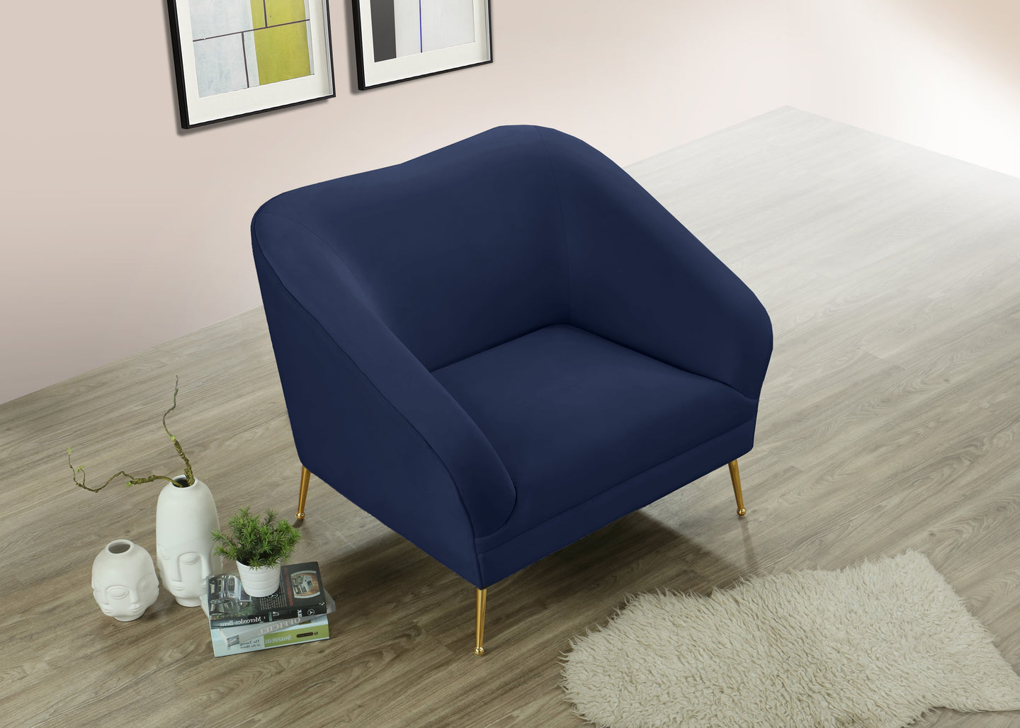 Hermosa Velvet Chair - Furniture Depot