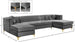 Graham Velvet 3pc. Sectional - Furniture Depot