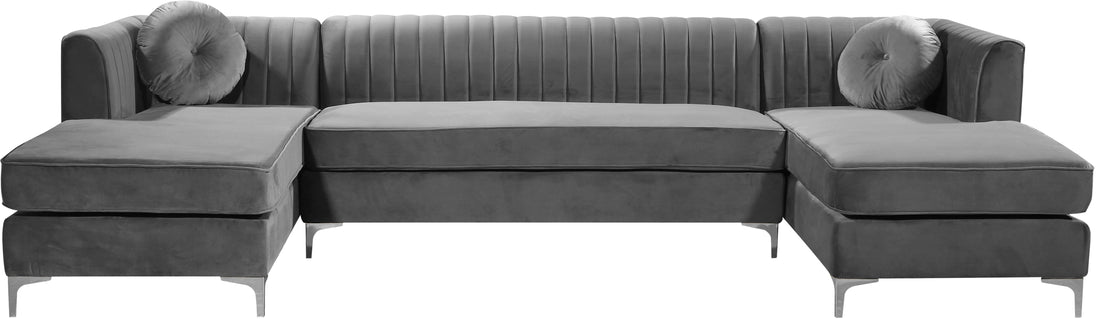 Graham Velvet 3pc. Sectional - Furniture Depot