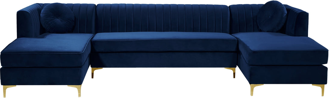 Graham Velvet 3pc. Sectional - Furniture Depot