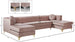 Graham Velvet 3pc. Sectional - Furniture Depot