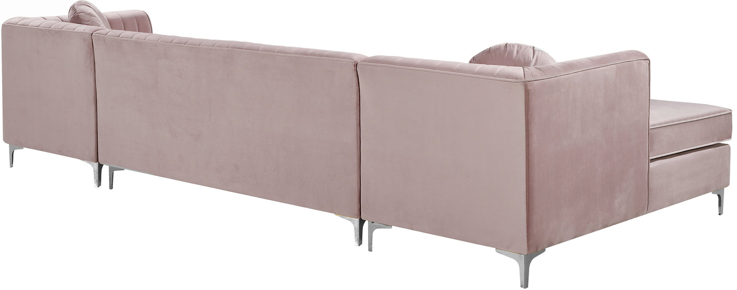 Graham Velvet 3pc. Sectional - Furniture Depot