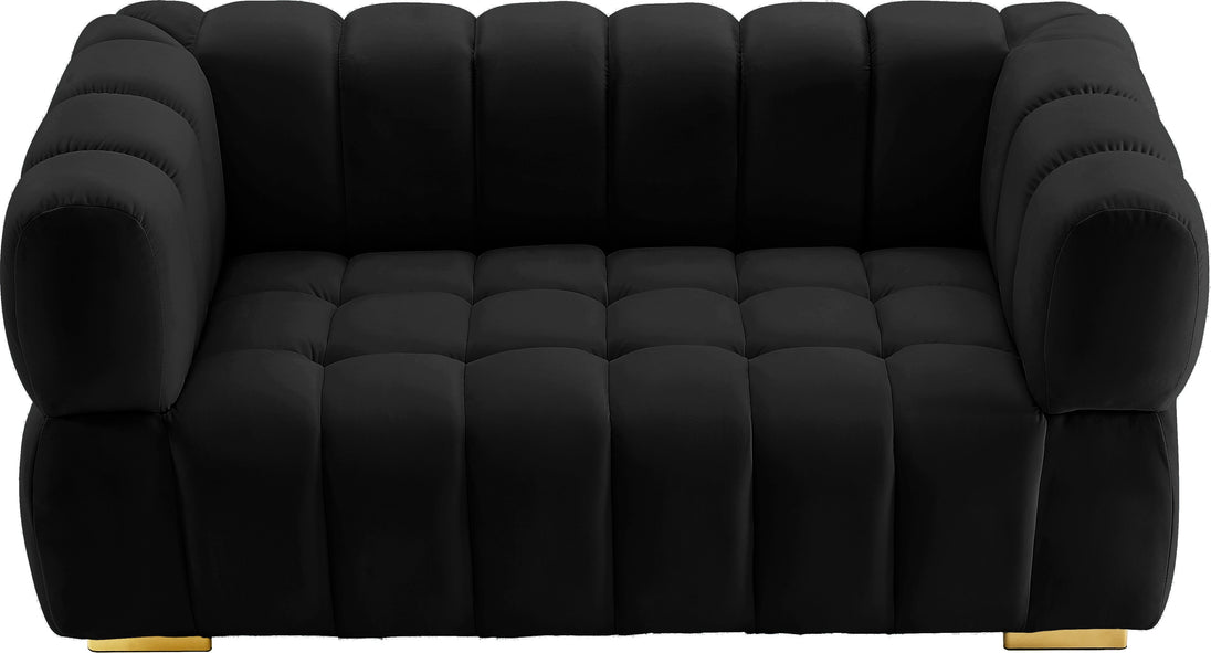 Gwen Velvet Loveseat - Furniture Depot