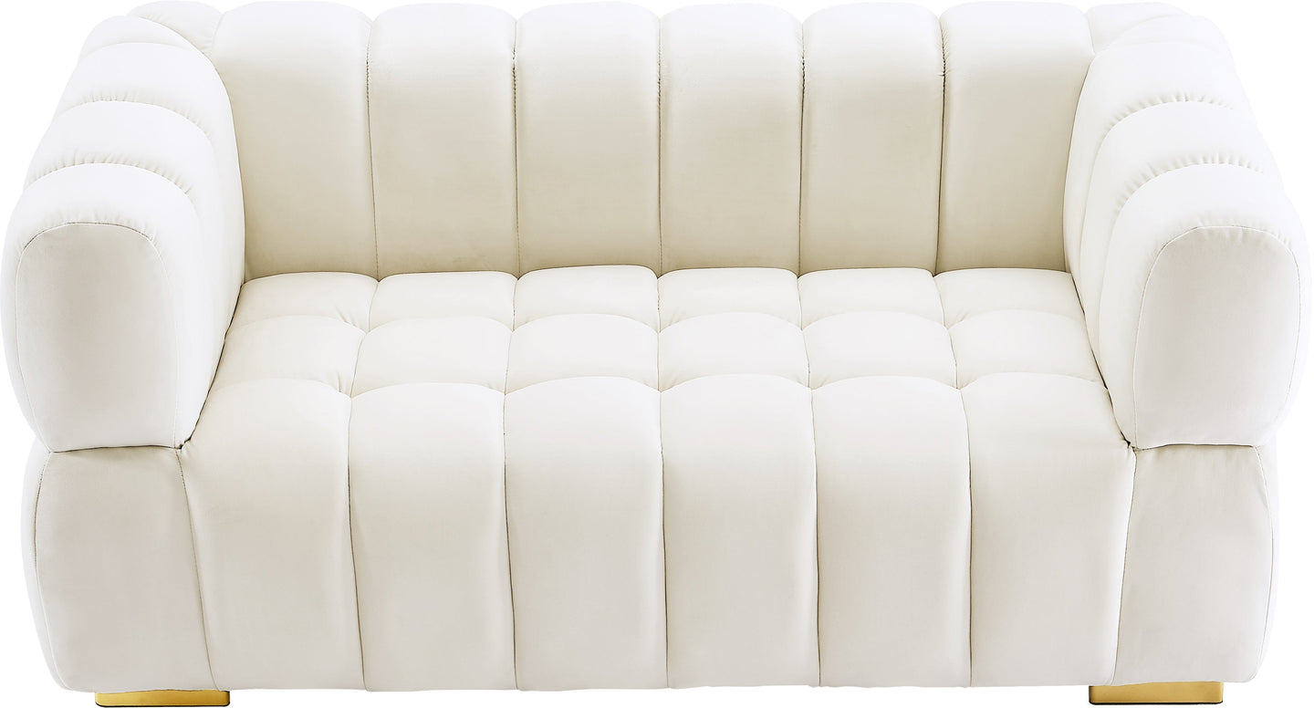 Gwen Velvet Loveseat - Furniture Depot