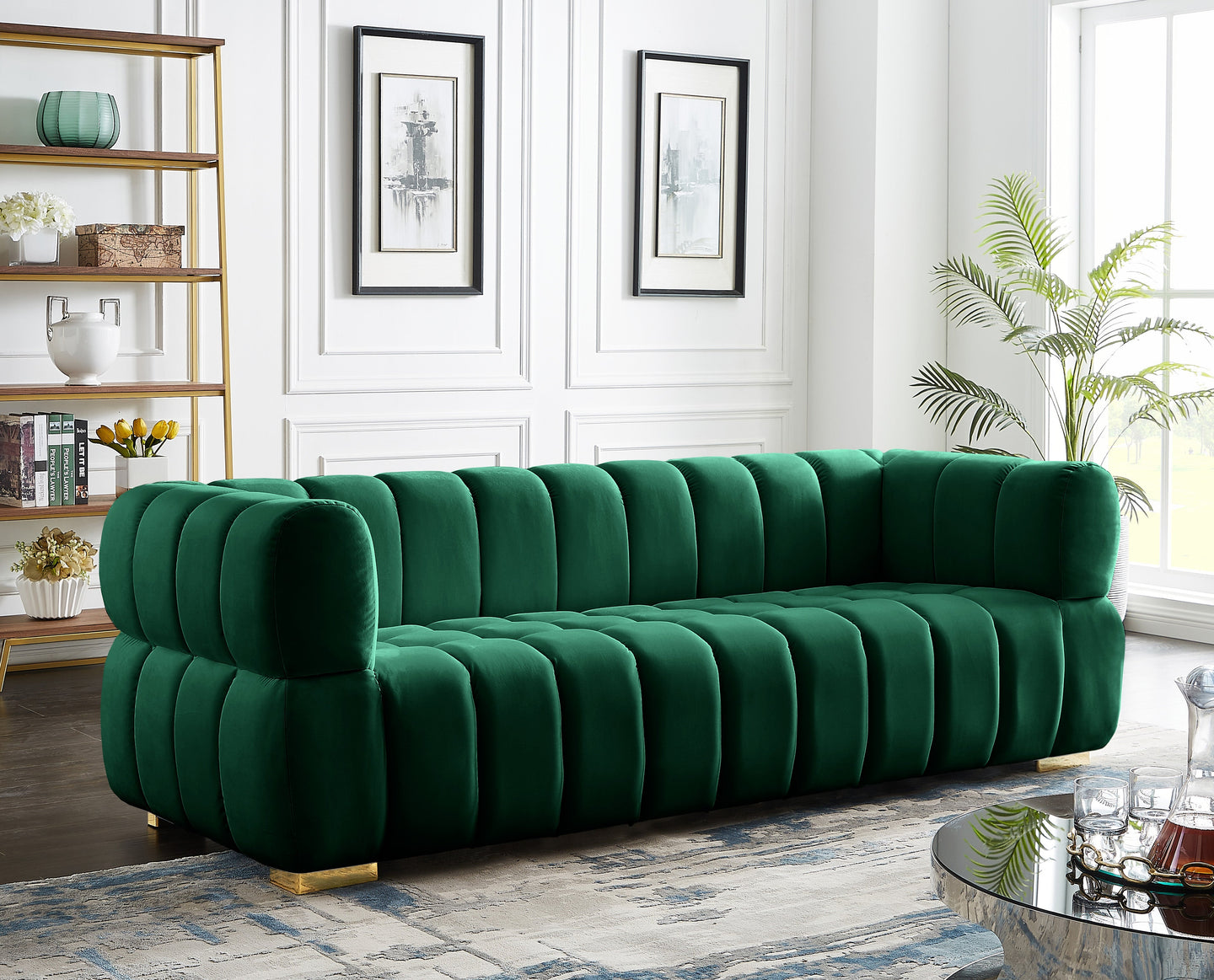 Gwen Velvet Sofa - Furniture Depot