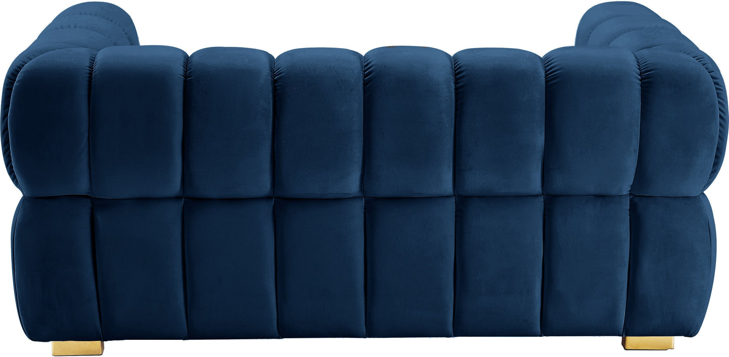 Gwen Velvet Loveseat - Furniture Depot