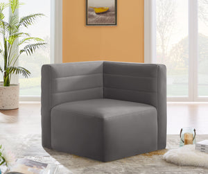 Quincy Velvet Modular Corner Chair - Furniture Depot