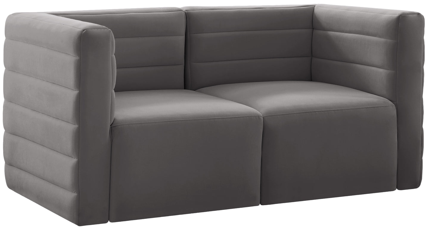 Quincy Velvet Modular Sofa - Furniture Depot