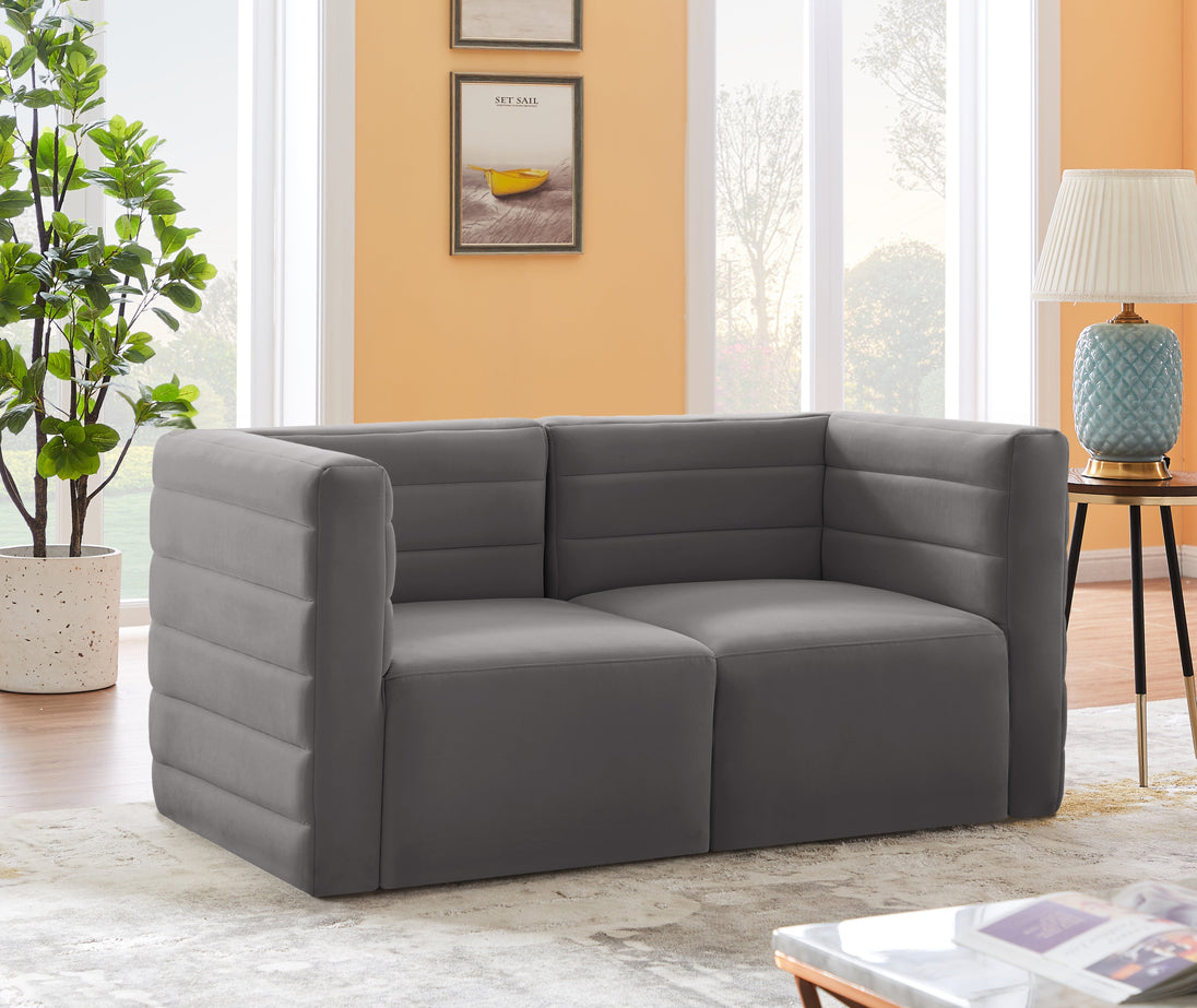 Quincy Velvet Modular Sofa - Furniture Depot