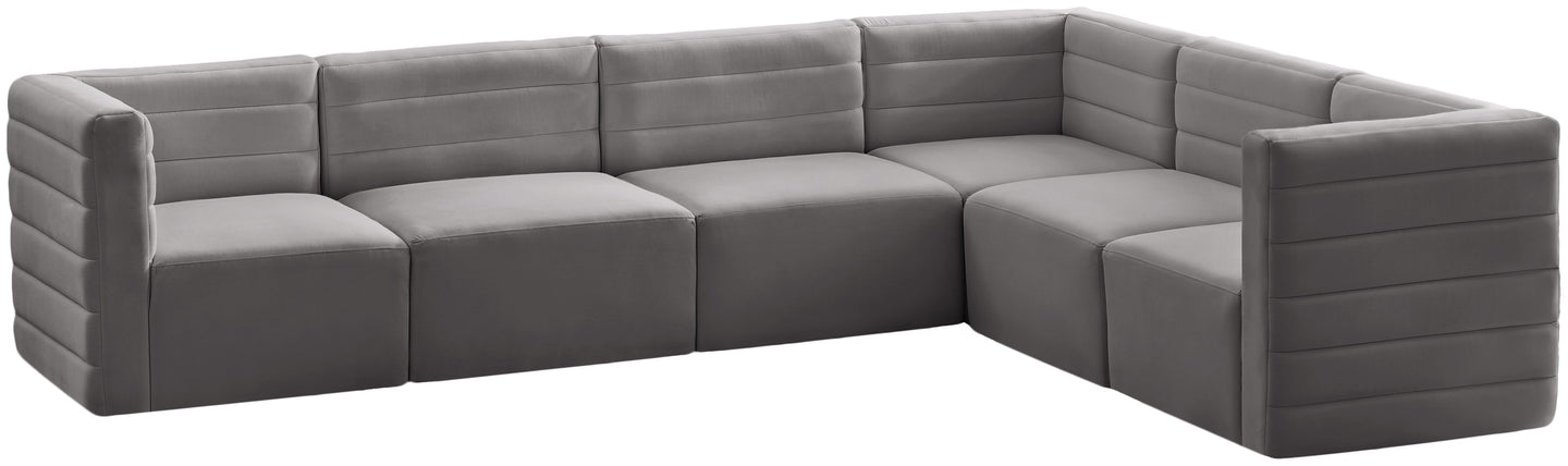 Quincy Velvet Modular Sectional - Furniture Depot