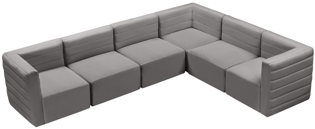 Quincy Velvet Modular Sectional - Furniture Depot