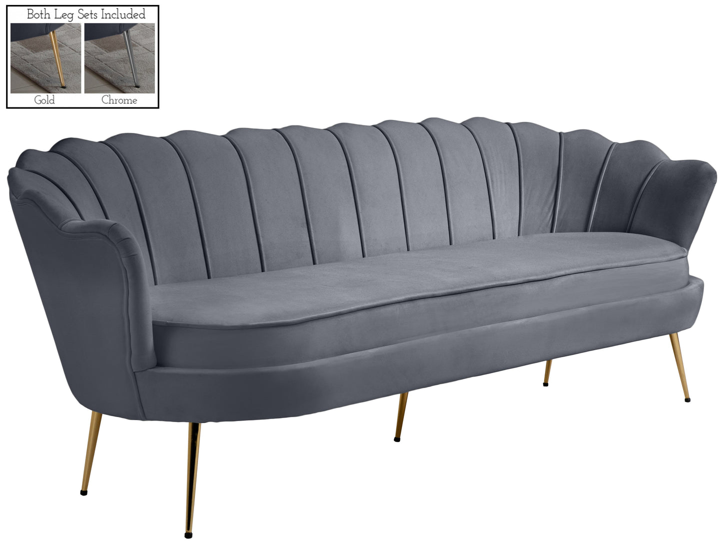 Gardenia Velvet Sofa - Furniture Depot