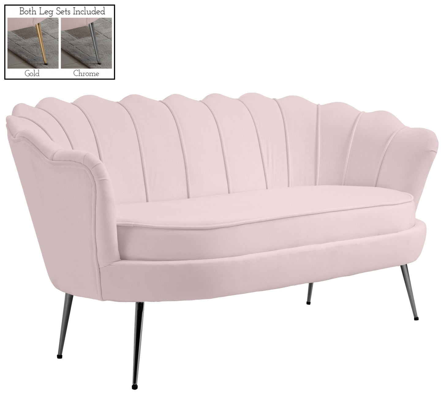 Gardenia Velvet Loveseat - Furniture Depot