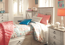 Load image into Gallery viewer, Willowton Whitewash Panel Bed With 2 Storage Drawers