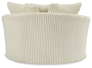 Lindyn Oversized Swivel Accent Chair - Ivory