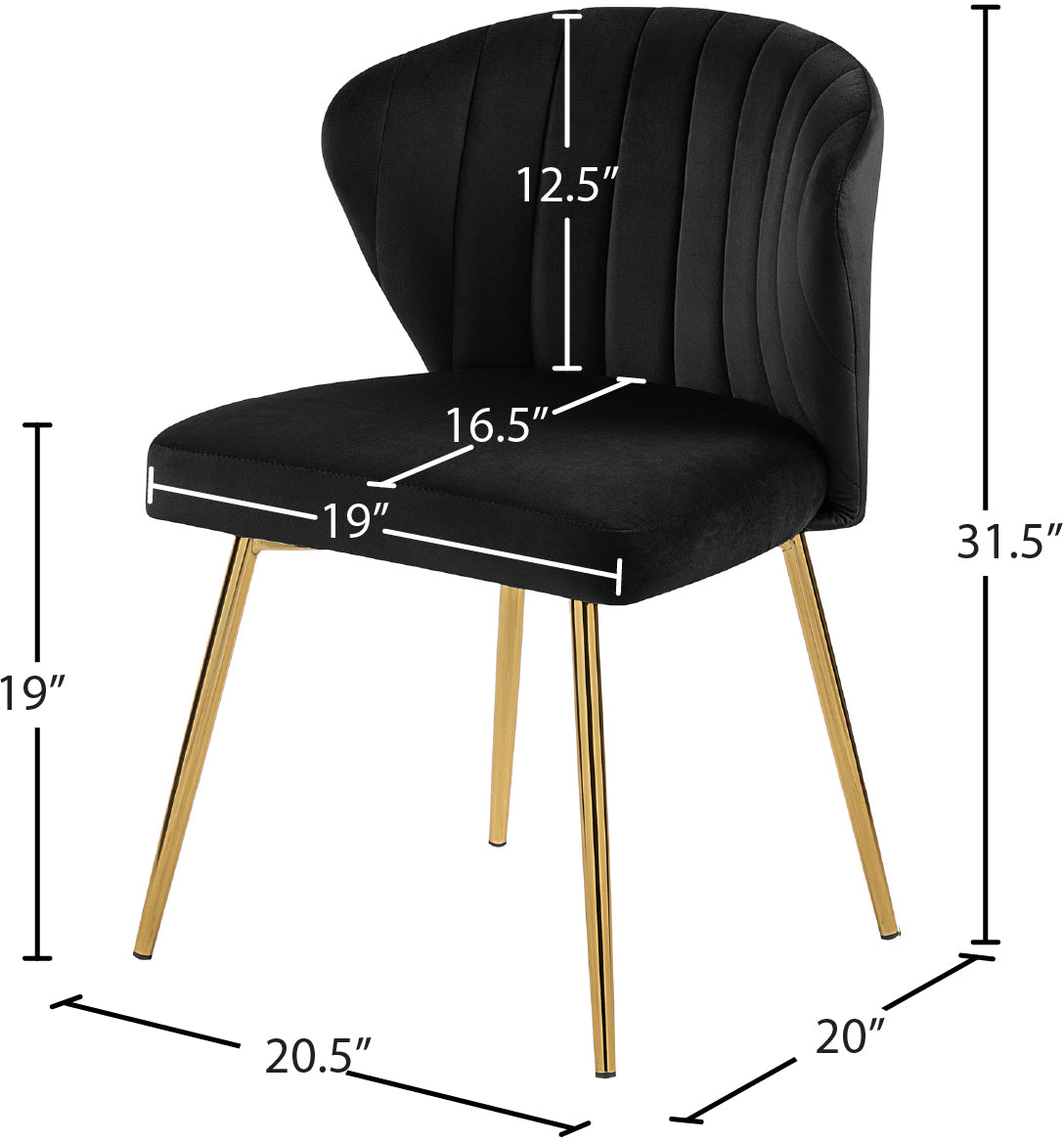 Finley Velvet Dining Chair - Furniture Depot