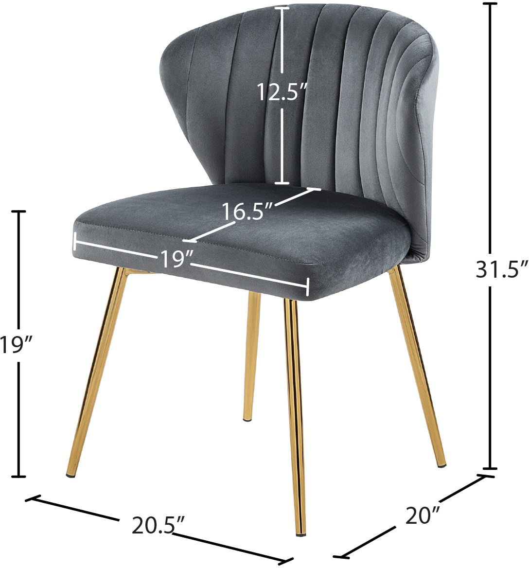 Finley Velvet Dining Chair - Furniture Depot