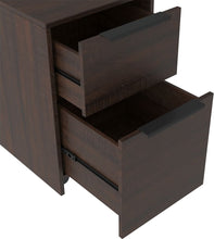 Load image into Gallery viewer, Camiburg Warm Brown 3 Pc. Small Desk, File Cabinet, Swivel Desk Chair