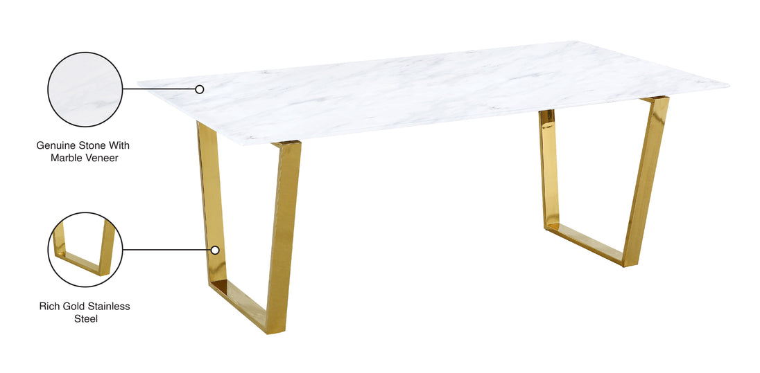 Cameron Gold Dining Table - Furniture Depot (7679015256312)