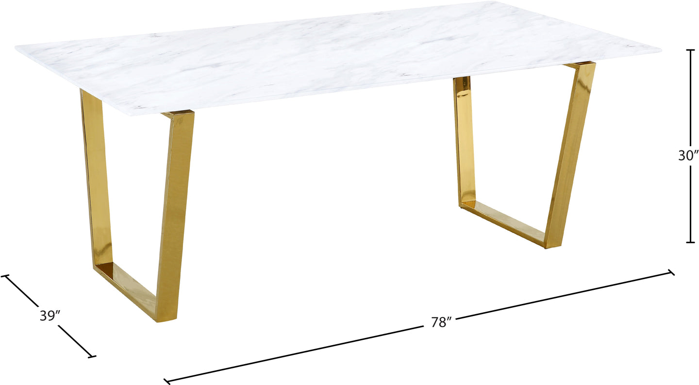 Cameron Gold Dining Table - Furniture Depot (7679015256312)
