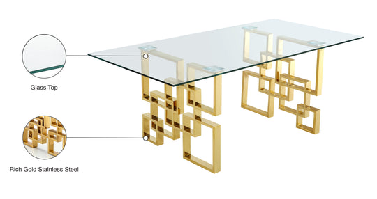 Pierre Gold Dining Table - Furniture Depot (7679015354616)