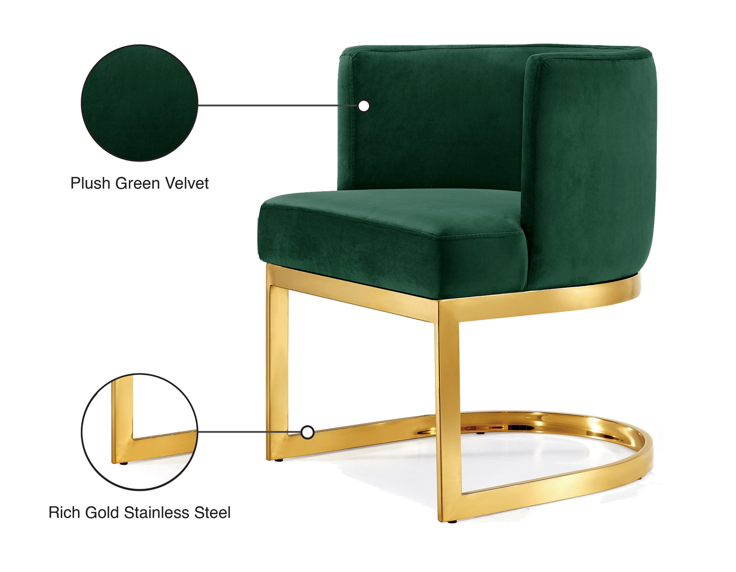 Gianna Velvet Dining Chair - Furniture Depot (7679015518456)