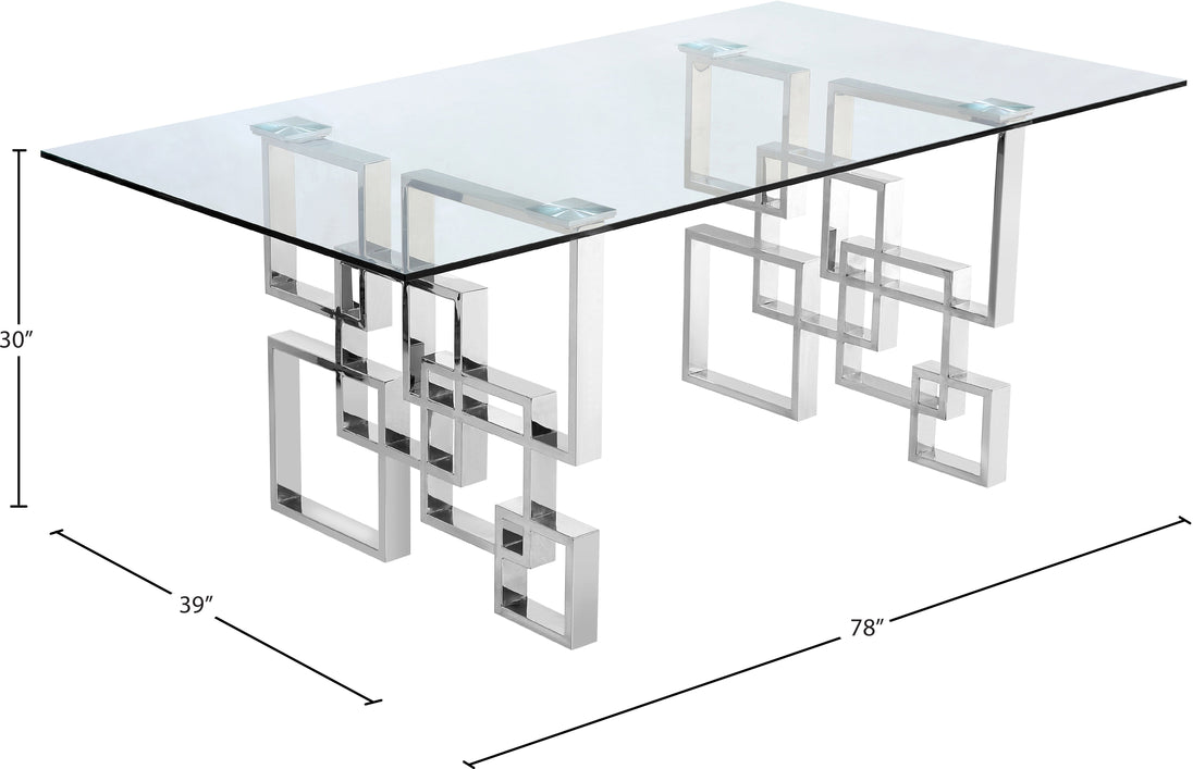 Alexis Chrome Dining Table - Furniture Depot (7679015846136)
