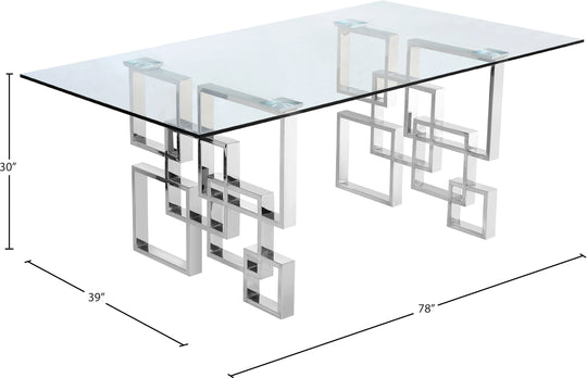 Alexis Chrome Dining Table - Furniture Depot (7679015846136)