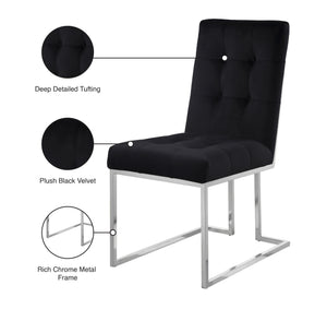 Alexis Velvet Dining Chair - Furniture Depot (7679015878904)