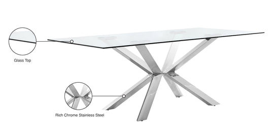 Juno Chrome Dining Table - Furniture Depot (7679015911672)