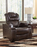 Warnerton PWR Recliner/ADJ Headrest chair - Chocolate - Furniture Depot (6217032794285)