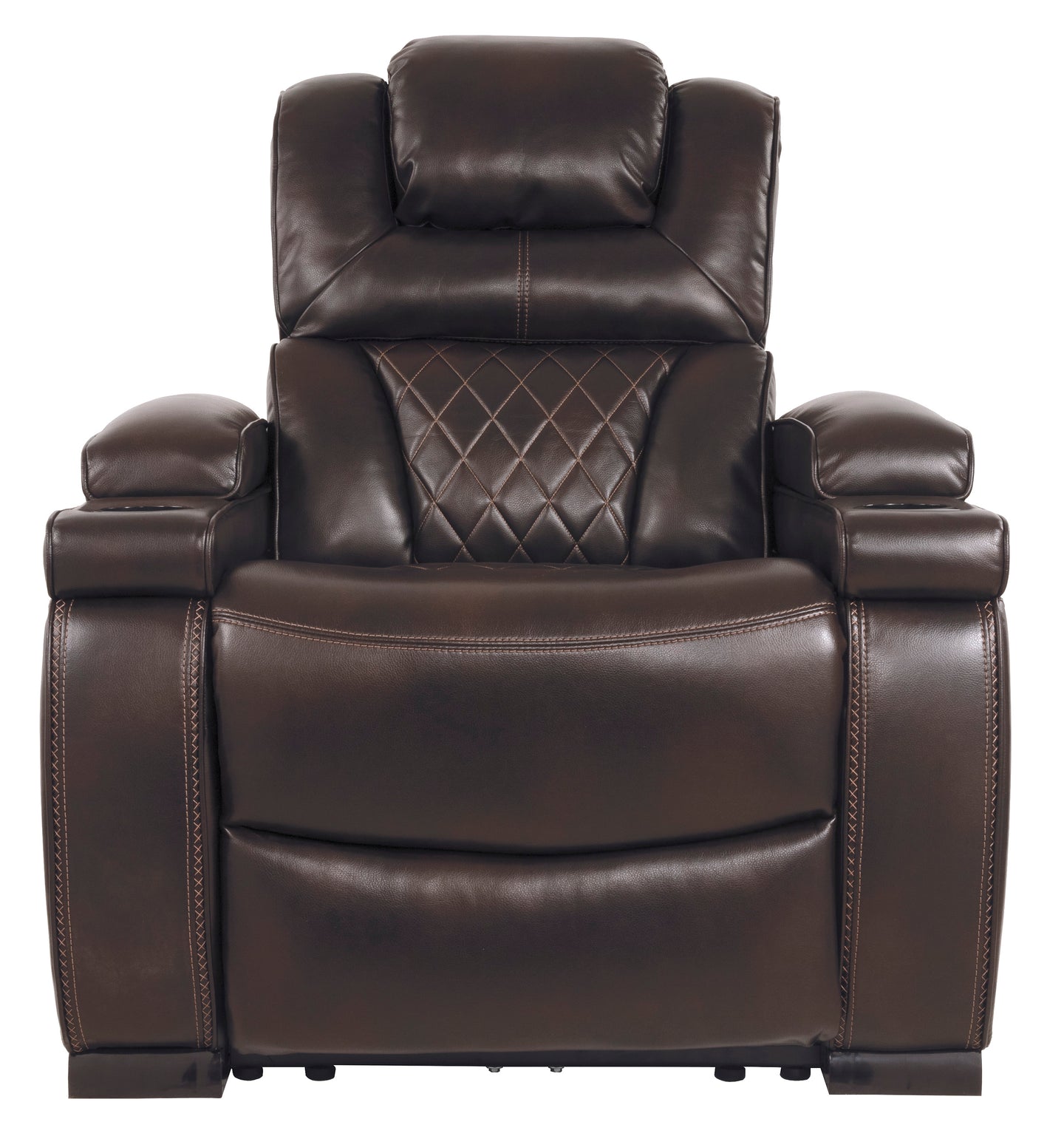 Warnerton PWR Recliner/ADJ Headrest chair - Chocolate - Furniture Depot (6217032794285)