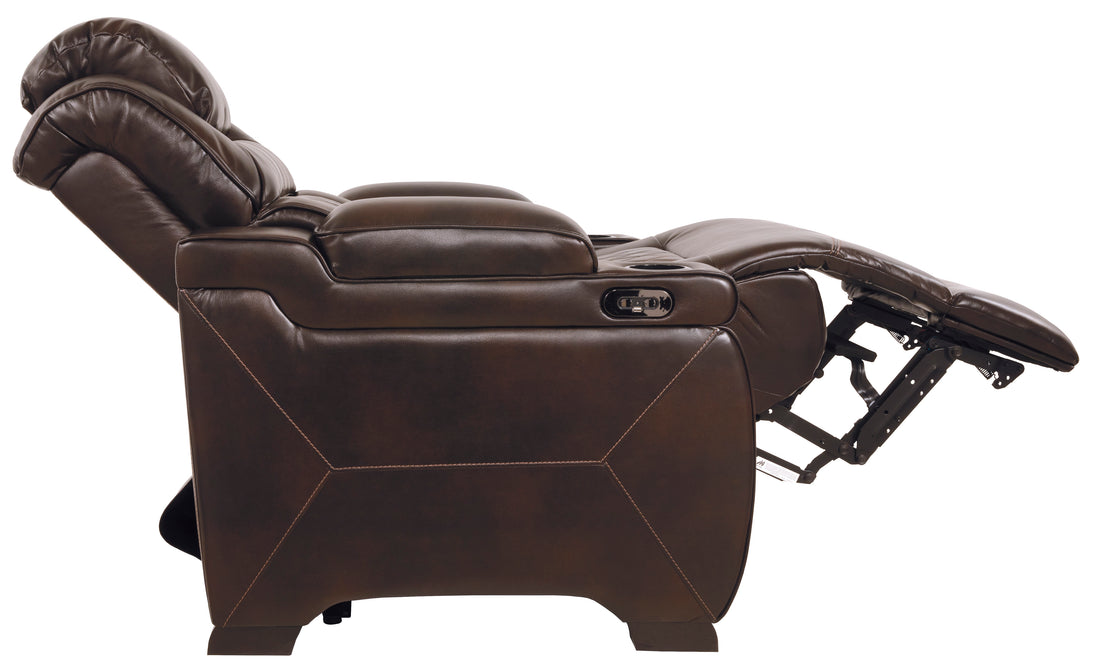 Warnerton PWR Recliner/ADJ Headrest chair - Chocolate - Furniture Depot (6217032794285)