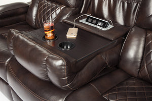 Warnerton PWR REC Sofa with ADJ Headrest - Chocolate - Furniture Depot (6217290743981)