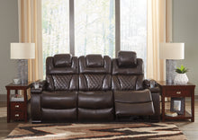 Load image into Gallery viewer, Warnerton PWR REC Sofa with ADJ Headrest - Chocolate - Furniture Depot (6217290743981)