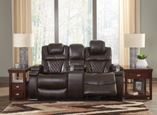 Load image into Gallery viewer, Warnerton PWR REC Loveseat/CON/ADJ HDRST - Chocolate - Furniture Depot (6217309061293)