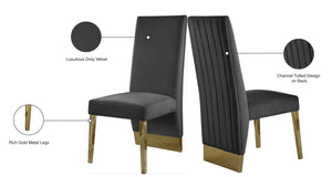 Porsha Velvet Dining Chair - Furniture Depot