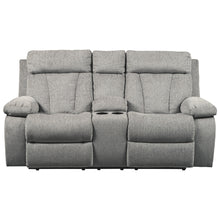 Load image into Gallery viewer, Mitchiner Sofa w/Drop Down Table &amp; Loveseat with console - Fog - Furniture Depot
